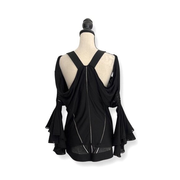 Givenchy unique black of the shoulder blouse size 38 - Picture 4 of 10